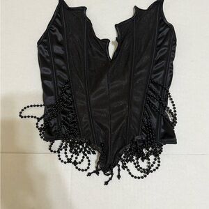 Black Beaded costume Corset